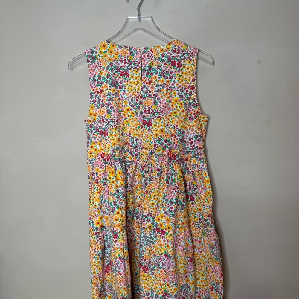 J.Crew Floral Sleeveless Midi Dress Size 8 - Picture 5 of 12